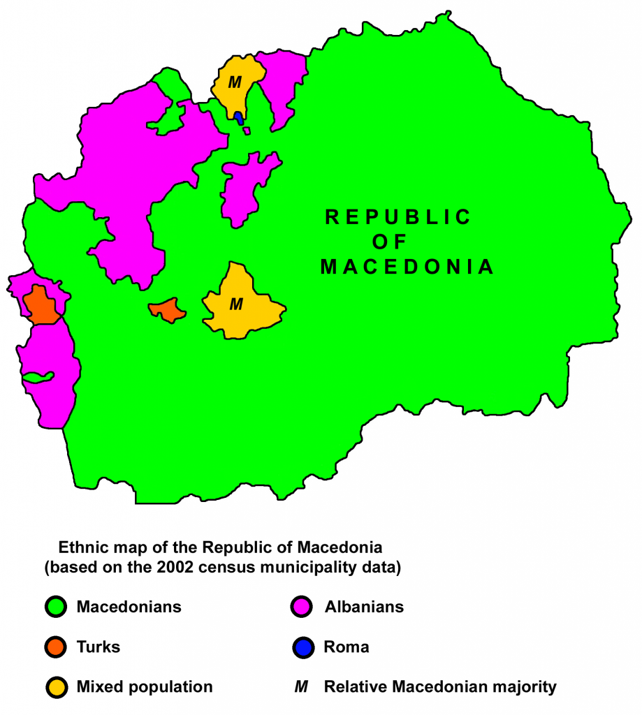 makedonija, etnička karta